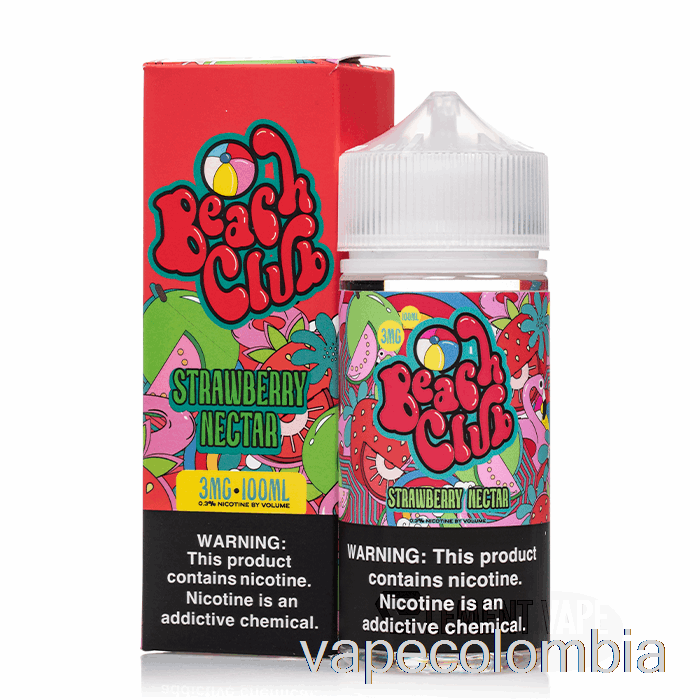 Néctar De Fresa Desechable Vape - Beach Club - 100ml 3mg